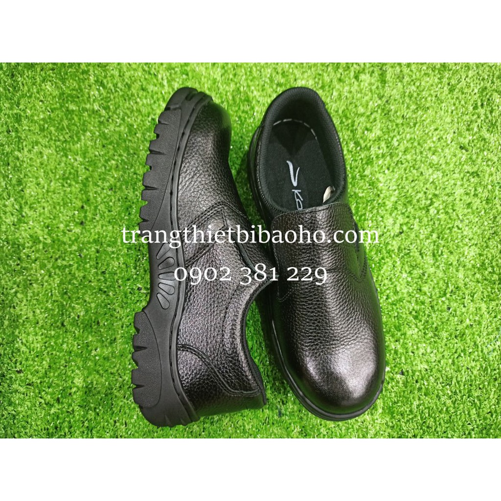 Giày bảo hộ da xỏ đen chống đâm xuyên KCEP KX015- đủ size