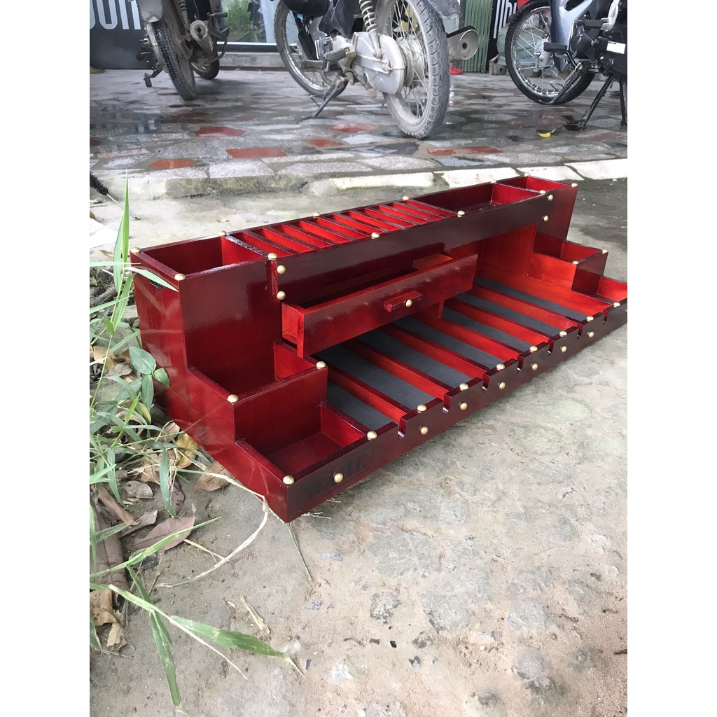 khay gỗ đựng tông đơ