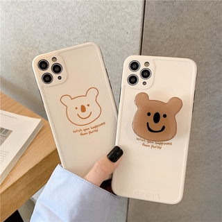 Ốp Điện Thoại Silicon Mềm Có Giá Đỡ Hình Gấu Cho Iphone11 11ProMax X / XR / SE 7 8plus