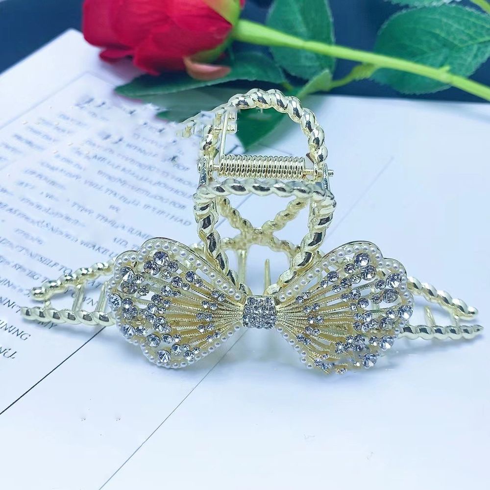 Kẹp tóc hình nơ cỡ lớn bằng hợp kim phong cách Hàn Quốc thời trang cho nữ