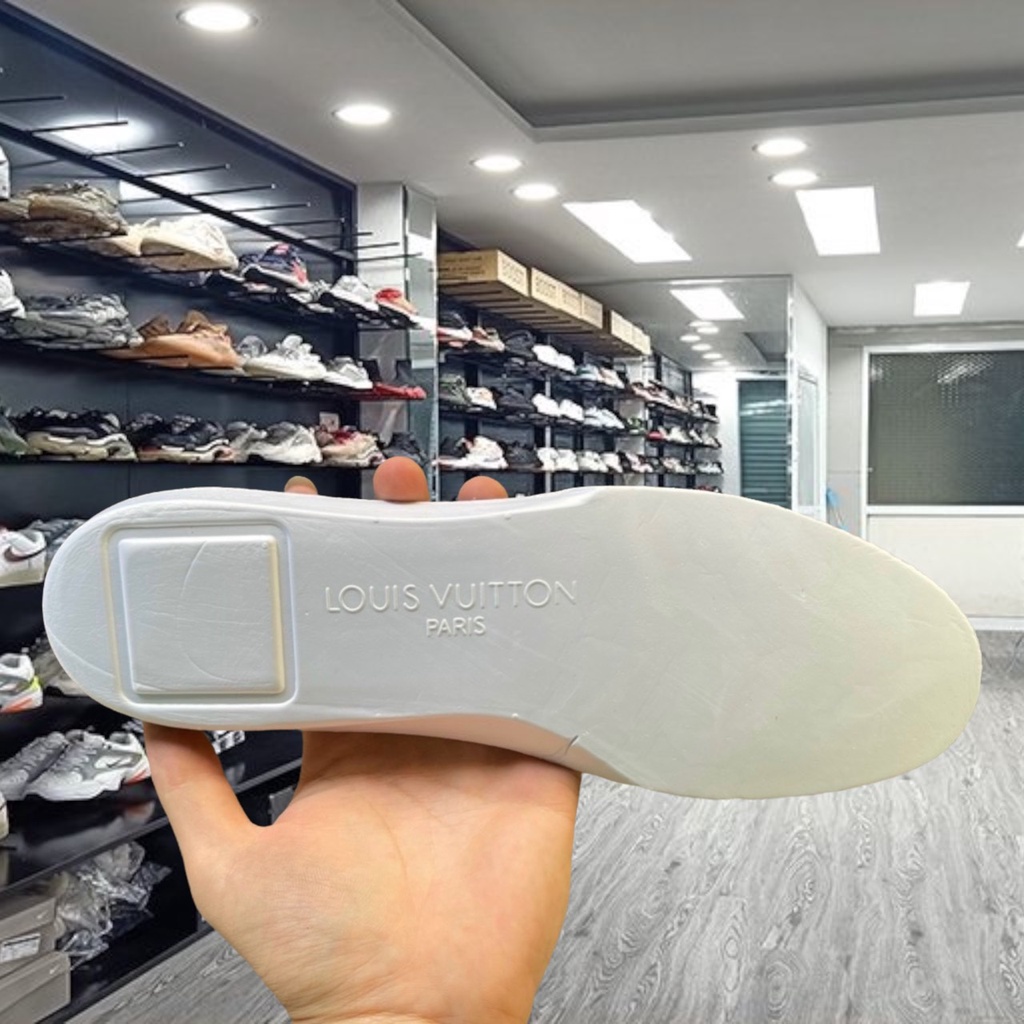 Giày sneaker LV Trainer White Green  SC Xanh Lá Phối Trắng thể thao nam nữ 2022 - Yabi_boutique