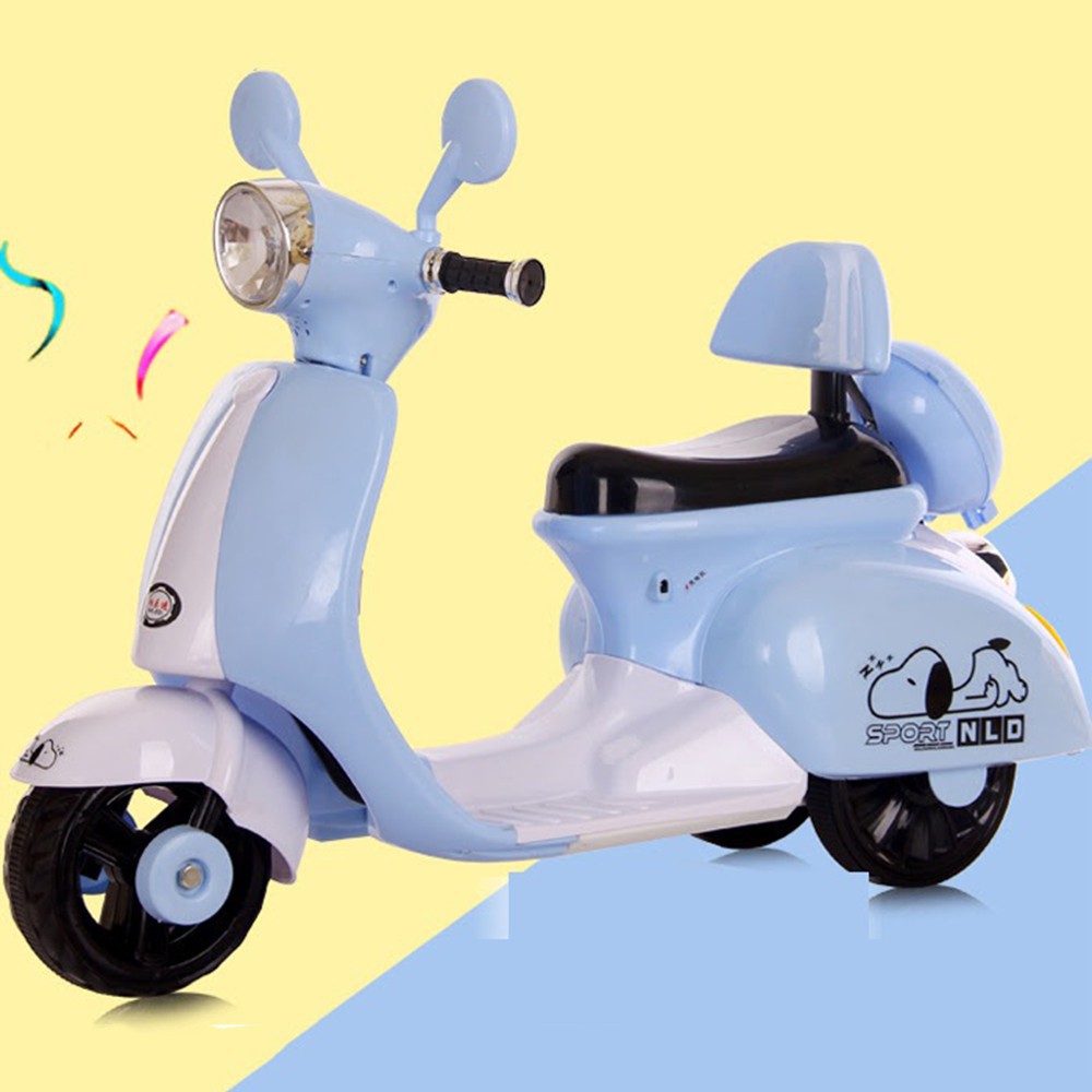 Xe máy điện trẻ em Vespa cổ 3279 có nhạc đèn