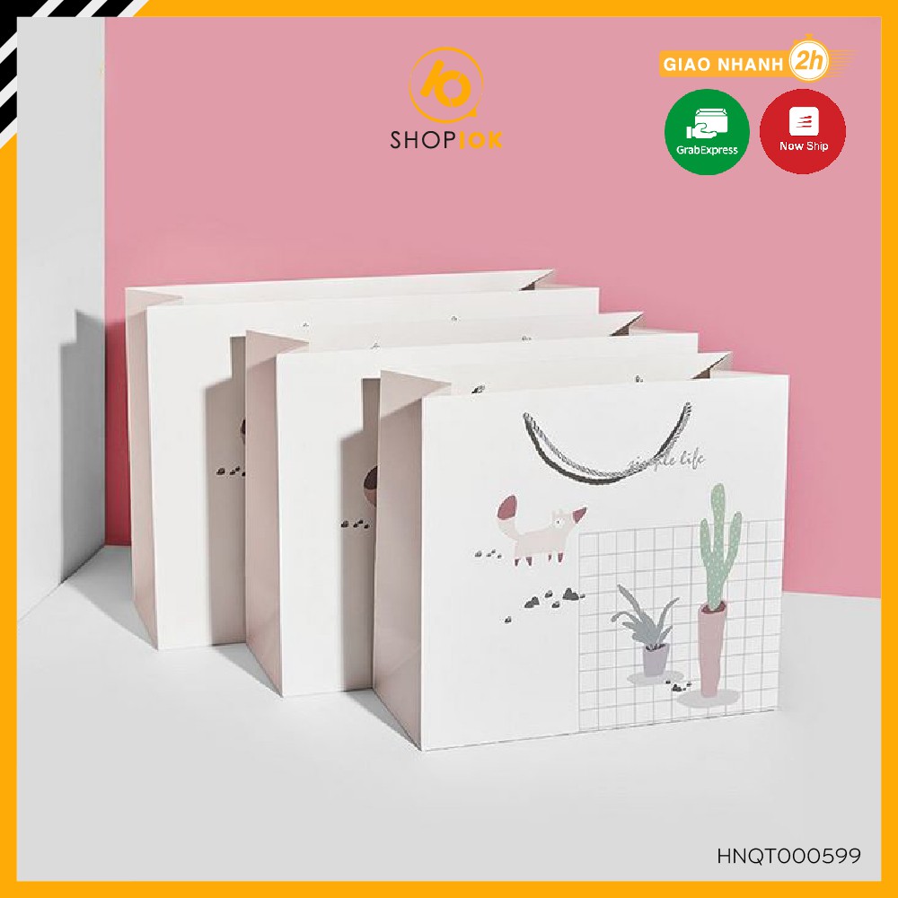 Túi giấy gói quà đẹp, túi quà giấy đẹp sang trọng in hình dễ thương - HNQT000599