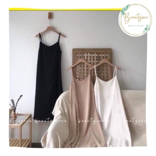 Váy suông 2 dây- chỉ còn duy nhất màu trắng- có xẻ