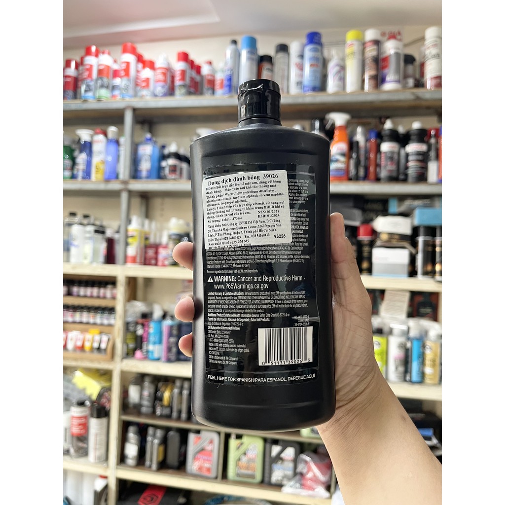 Dung dịch đánh bóng bảo vệ sơn 3M Perfect-It Show Car Liquid Wax 39026 473ml ducthanhauto