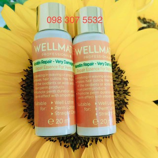 Combo 3 chai Serum Keratin Wellmate phục hồi tóc hư tổn 20ml