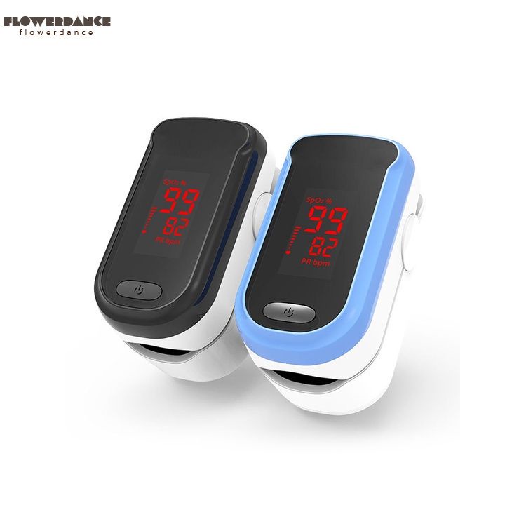 Fingertip pulse oximeter Blood oxygen heart rate monitor LED display blood oxygen saturation monitoring hot sale home healthy tool FLOWERDANCE