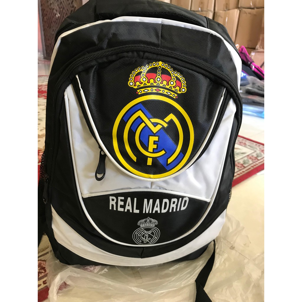 Ba lô CLB cao cấp Real Madrid (đen trắng)
