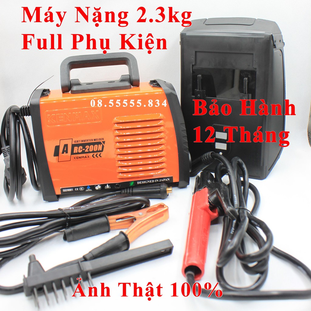 Máy Hàn Điện Tử Mini Inverter KENMAX ARC-200N - Có đồng hồ, Full phụ kiện -  công nghệ nhật bản