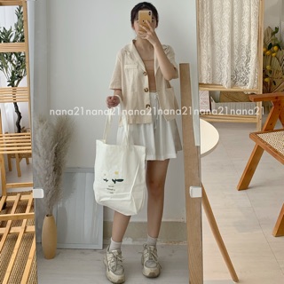 Sơ mi thô đũi cổ vest