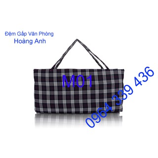 (Chuẩn 180x70x3cm) SET 4 MÓN Đệm Gấp Văn Phòng COTTON gọn nhẹ Hoàng Anh (ĐỆM, TÚI ĐỰNG, GỐI NHỎ, BỊT MẮT)