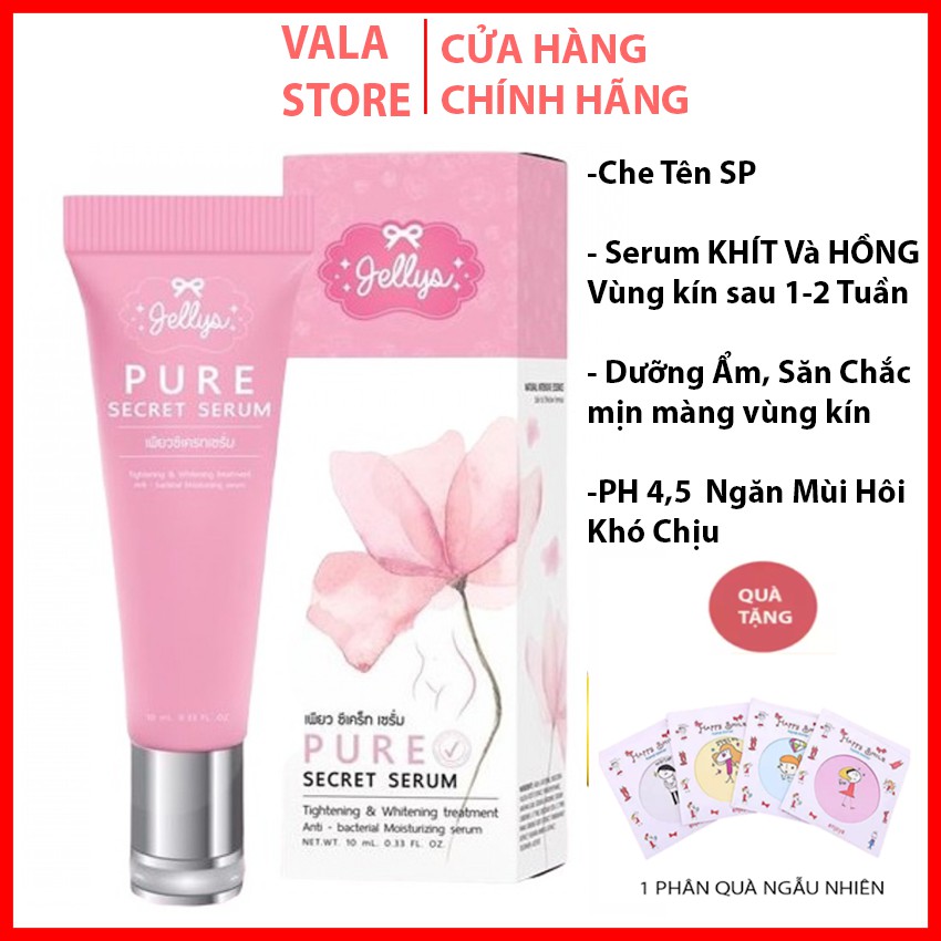 Serum Làm Hồng Và Se Khít Vùng Kín, Dưỡng Ẩm, Săn Chắc, Trẻ Hoá Vùng kín Jellys Pure Secret Serum 10ml Thái Lan