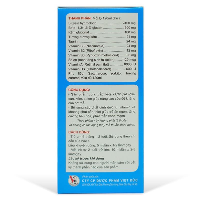 Siro ăn ngon Hkids- Hỗ trợ giúp bé tăng cân đạt chuẩn (chai 120ml)