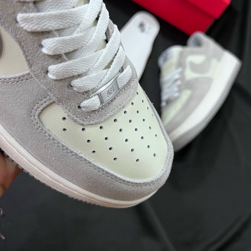 GIÀY AF1 LOW WHITE GREY DA LỘN LAI AU