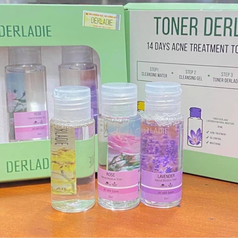 [Sale] nước hoa hồng cấp ẩm , kiềm dầu,se khít lỗ chân lông Dẻladie Toner size mini 30ml
