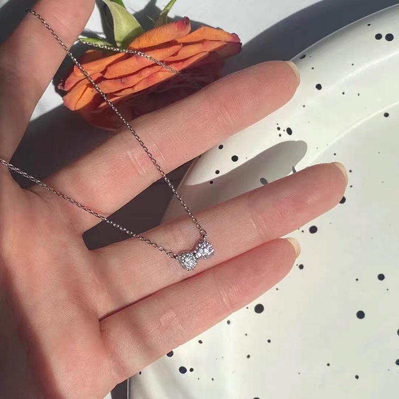 Dây chuyền nơ hợp kim 40+5 cm