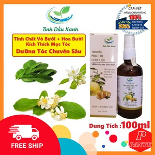 Tinh Dầu Bưởi Dưỡng Tóc Lọ 100 ml Chính Hãng Tinh Dầu Xanh