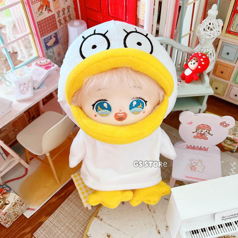 Bộ Quần Áo Hoodie Hình Búp Bê Vịt Vàng Hoạt Hình Đáng Yêu 20cm Làm Quà Tặng Mùa Đông Cho Búp Bê Xiao Zhan TWICE