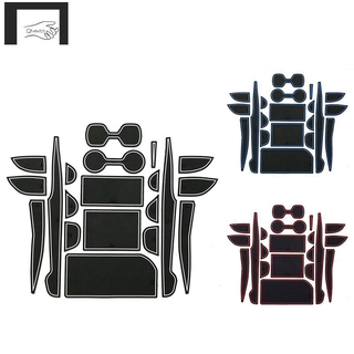 20PCS Door Groove Gate Pad for 2018-2021 Toyota Camry Accessories Door Pocket Liner Cup Holder Pad Console Mat RHD(Red)