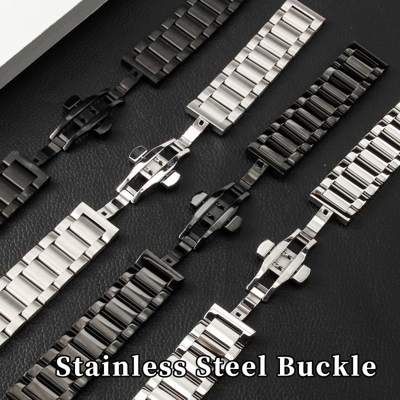 Dây Đeo Đồng Hồ Bằng Thép Không Gỉ Rộng 16 18 20 21 22 23 24 26mm