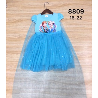 Váy elsa xanh cực xinh cho bé gái