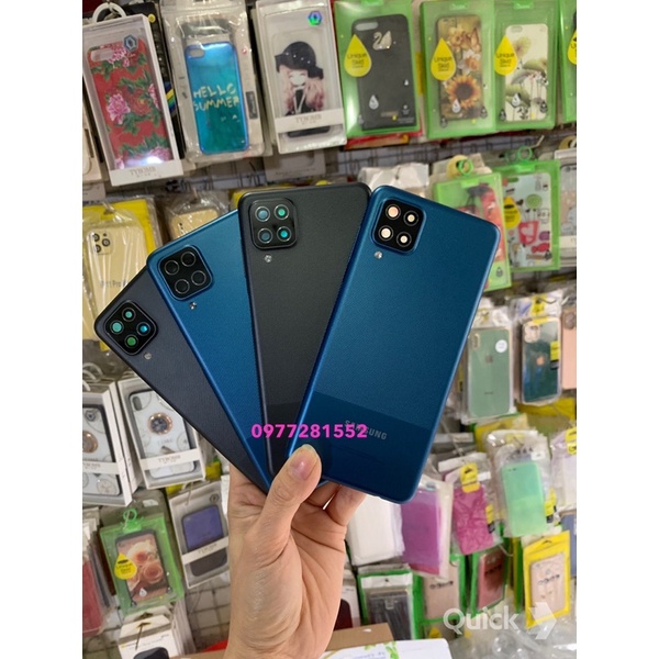 nắp lưng, bộ vỏ lưng sườn sam sung A12 cao cấp loại 1