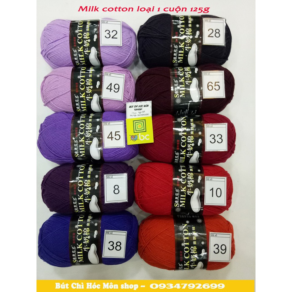 Len 41 tới số 60 Milk cotton giá 41k/ cuộn