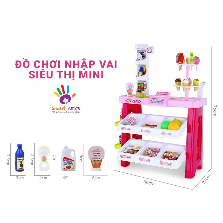 [SIÊU TO] Đồ Chơi Siêu Thị Nhiều chi tiết KÍCH THƯỚC THẬT 76CMX56CMX27CM