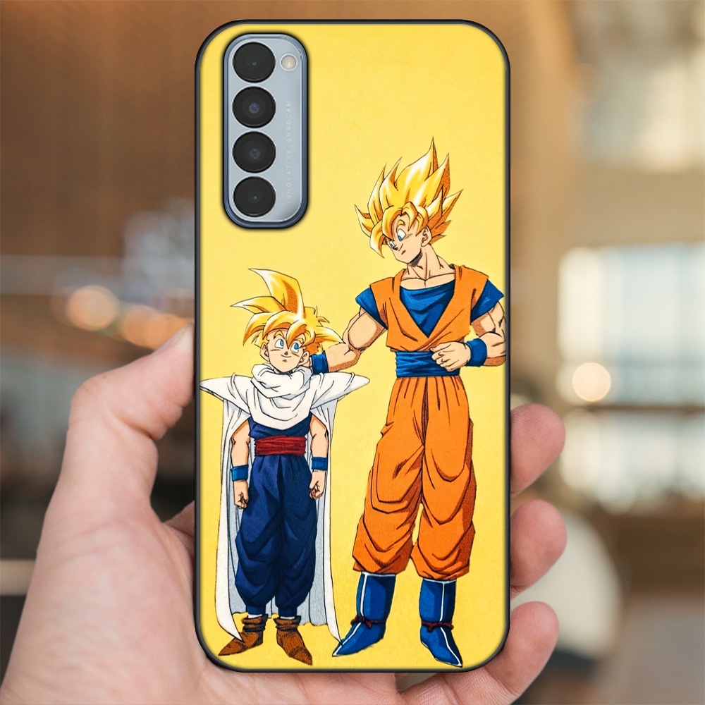 Ốp lưng Oppo Reno 4 Pro viền đen in hình Gohan Dragon Ball