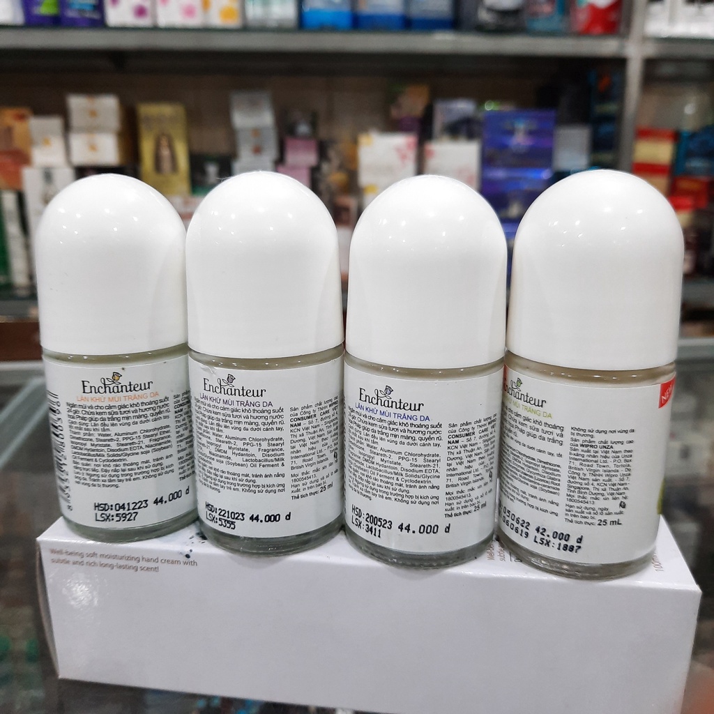 Lăn khử mùi Enchanteur White Hương Nước Hoa Charming/Sensation/Magic/Romatic/Delightful 25ml