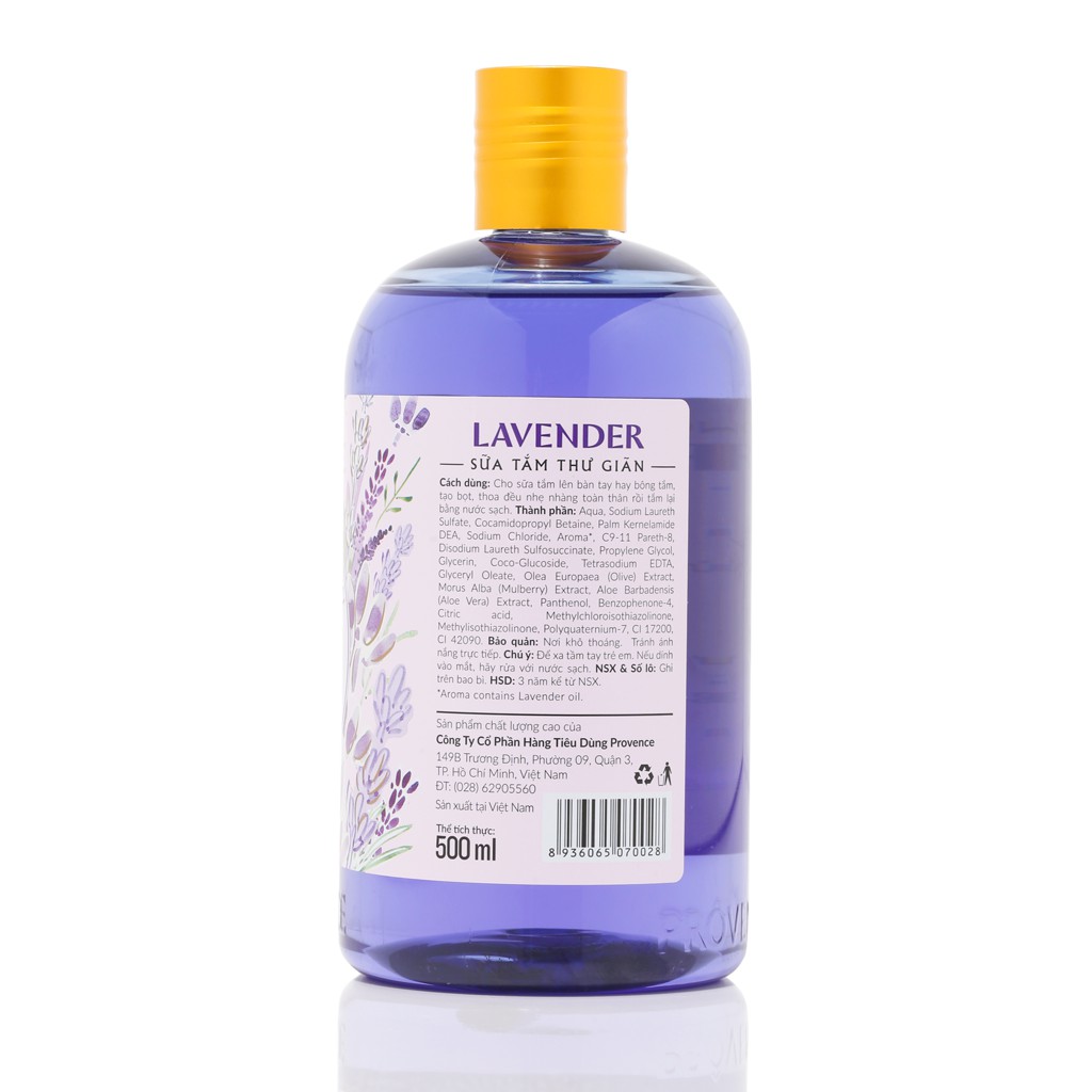 Sữa tắm thư giãn oải hương Purité Relaxing Shower Gel Lavender 250ml