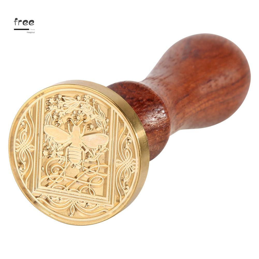 Con dấu đóng sáp chất liệu hợp kim có thể tháo rời với tay cầm bằng gỗ | BigBuy360 - bigbuy360.vn