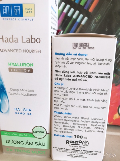 Dung Dịch Dưỡng Ẩm Hadalabo ADVANCED NOURISH ( Dành Cho Da Dầu)
