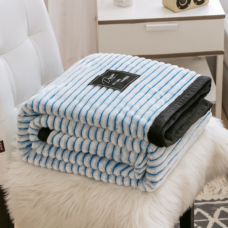 Baisihan chăn mỏng san hô lông cừu chăn văn phòng ngủ trưa chăn nhỏ đơn dày khăn dày chăn điều hòa nhiệt độ