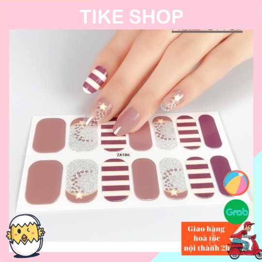 Set 14 Miếng Dán Trang Trí Móng Tay Hình Dễ Thương Chống Thấm Nước