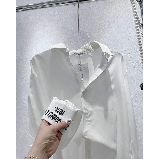 [Mã FAMARAL1 giảm 10K đơn 50K] ÁO SOMI TAY CHỮ IN | BigBuy360 - bigbuy360.vn