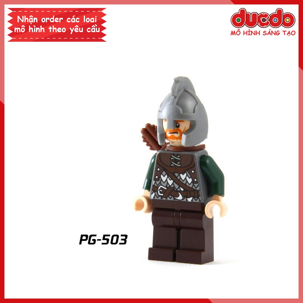 Minifigures Kỵ Binh Rohan phim Chúa Tể Những Chiếc Nhẫn - Đồ chơi Lắp ghép Xếp hình Mô hình Mini POGO PG8031