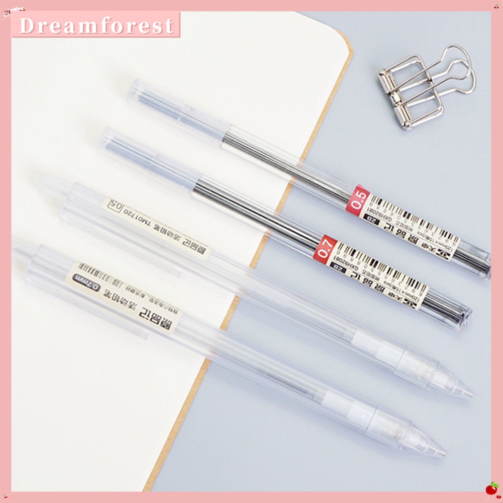 Bút chì bấm ngòi 0.5/0.7mm thân trong suốt độc đáo