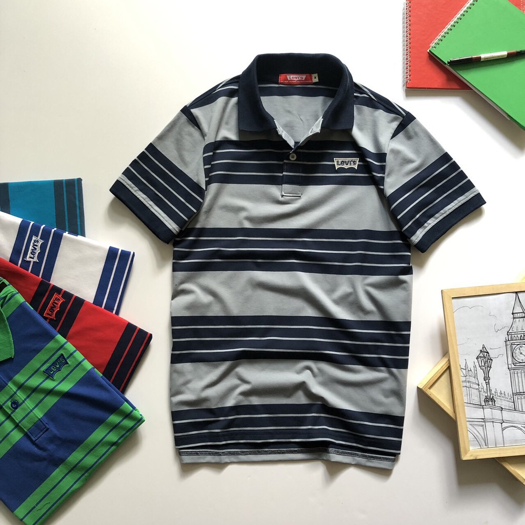 ÁO THUN NAM CAO CẤP CỔ BẺ SỌC | BigBuy360 - bigbuy360.vn