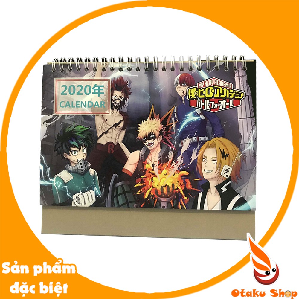 (Lịch 2020) Lịch để bàn hình Anime Boku no Hero Academia hay My hero academia - Học Viện Anh Hùng 