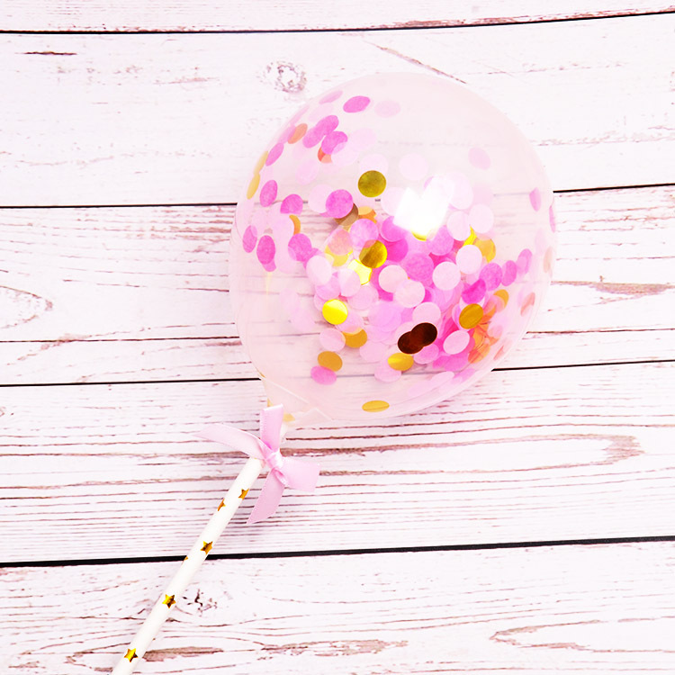 Phụ Kiện Trang Trí Bánh Sinh Nhật Đính Kim Sa Lấp Lánh 5 Inch