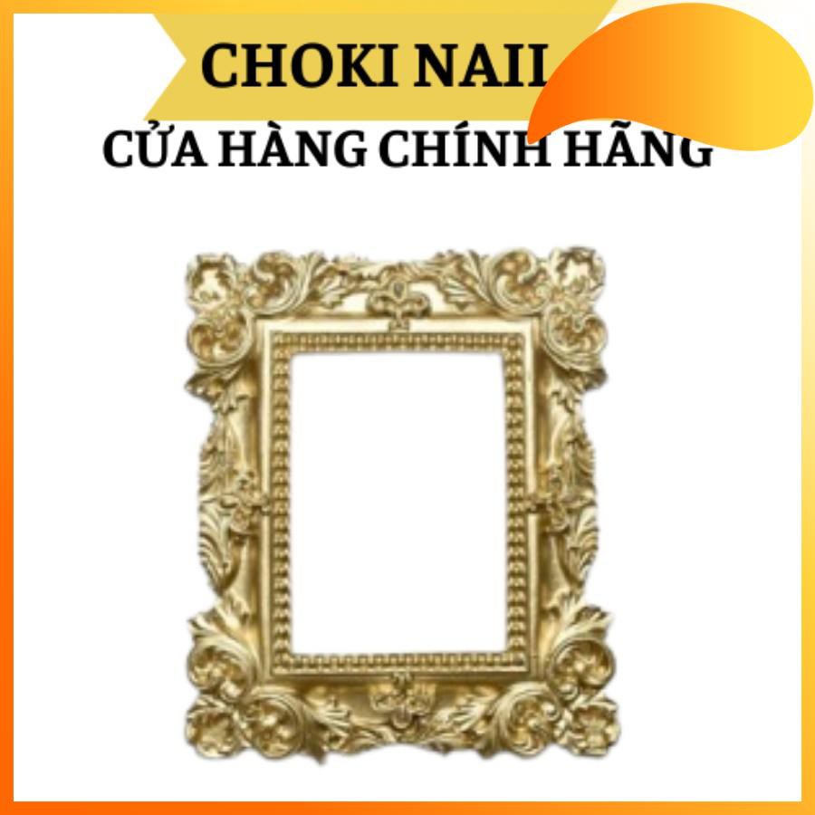 [Hàng cao cấp] Khung ảnh mini màu vàng phong cách retro dùng để trang trí, Chụp ảnh mẫu móng nail