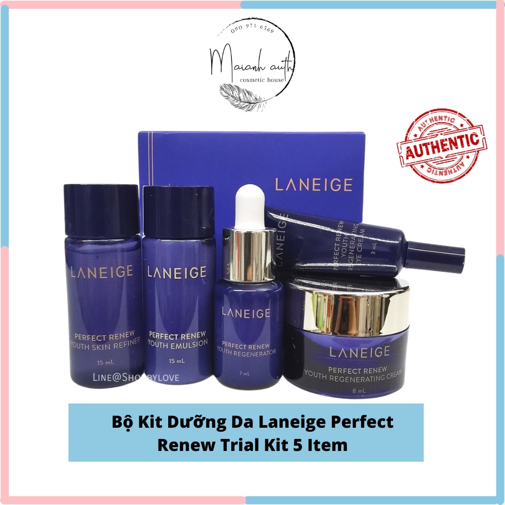 Bộ Kit Dưỡng Da Laneige Perfect Renew Trial Kit 5 Items