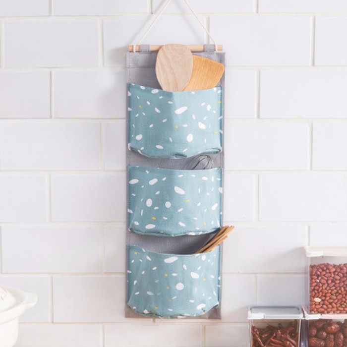 Túi Vải Treo Tường Đa Năng 3 Ngăn vải Oxford (size 19x54 cm) | BigBuy360 - bigbuy360.vn