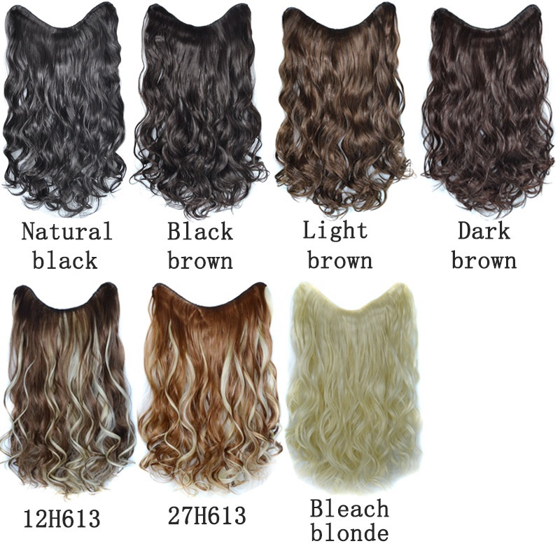 Tóc Giả 4 Kẹp Nối Dài Thẳng Bằng Sợi Tổng Hợp Vô Hình Thoáng Khí Thời Trang