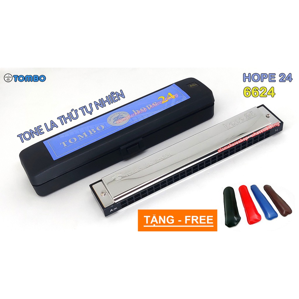 Kèn harmonica tremolo Tombo Hope 24 6624 Key ANm Tone La Thứ Tự Nhiên Có Clip Test Âm