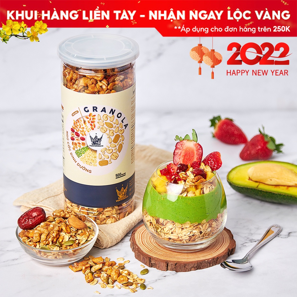 Ngũ cốc Ăn Kiêng VUA YẾN MẠCH Granola Healthy siêu hạt