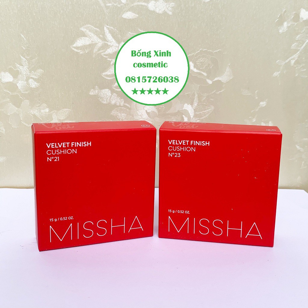 Phấn Nước Mỏng Mịn, Che Phủ Tốt, Lâu Trôi Missha Velvet Finish Cushion SPF50+ PA+++ 15g | BigBuy360 - bigbuy360.vn