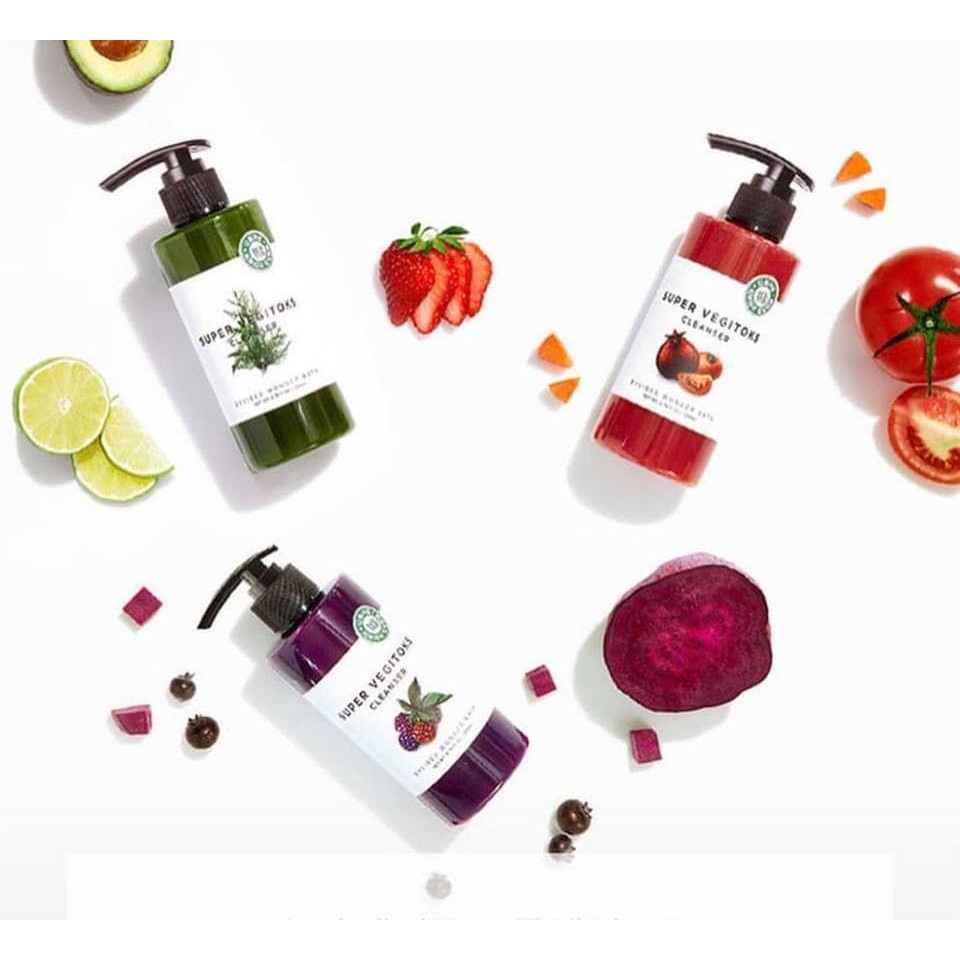 Sữa Rửa Mặt Rau Củ Thải Độc / 𝘍𝘳𝘦𝘦𝘴𝘩𝘪𝘱 / Sữa Rửa Mặt Super Vegitoks Loại 200ML + 300ML - Julia Beauty - Mã Sp1 | BigBuy360 - bigbuy360.vn