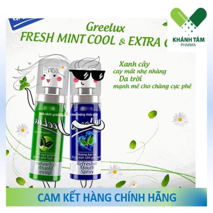 Xịt Thơm Miệng Thảo Dược GREELUX [Chai 12ml] Extra Cool / Fresh Mint Cool [Grelux] _Khánh Tâm